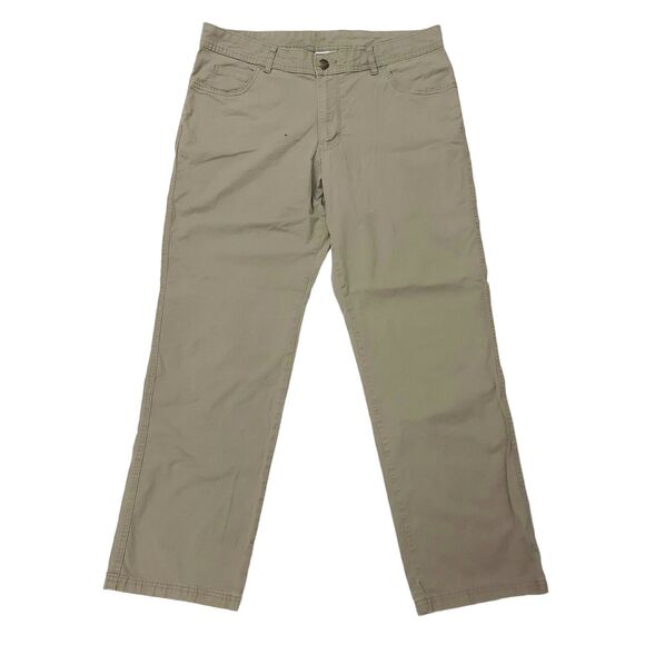 Columbia Regular Fit Pants Mens 36x30 Khaki Straight Flat Front Outdoor Fishing - Picture 1 of 10